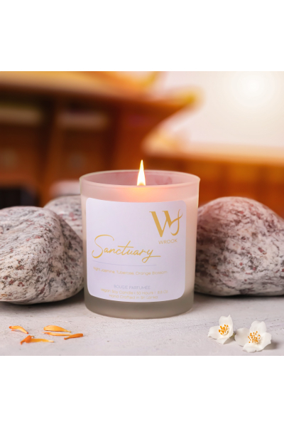 Frosted Soy Wax Candle - Sanctuary
